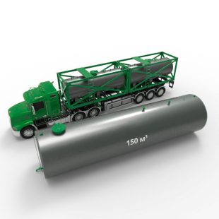 Резервуар (емкость) РГД (РГСД) 150 м3 горизонтальный стальной двустенный